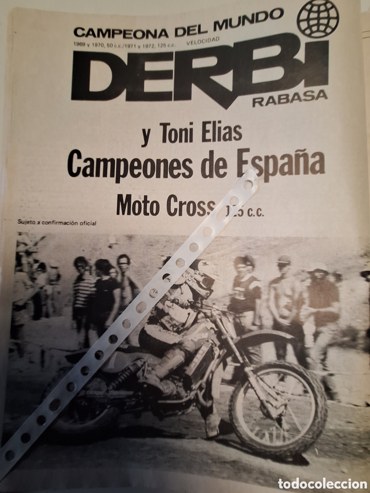 Paper Collecting Others: Publicidad moto cross derbi rabasa de 1980