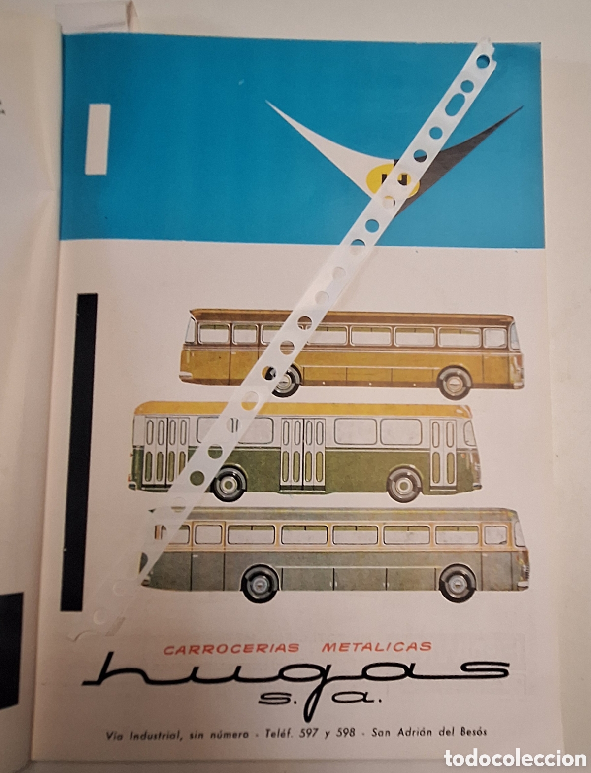Otros Art&iacute;culos de Coleccionismo en Papel: Publicidad carrocer&iacute;as met&aacute;licas autobuses hugas de 1966