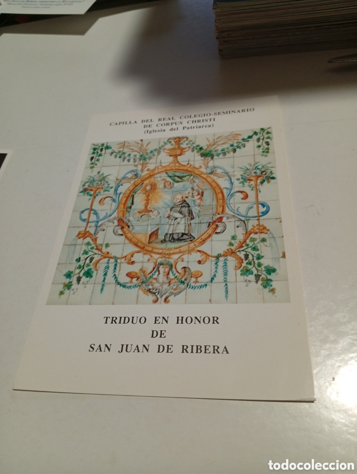 Otros Art&iacute;culos de Coleccionismo en Papel: Estampa religiosa triduo en honor de San Juan de Ribera