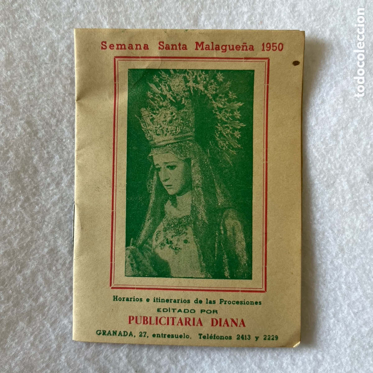Otros Art&iacute;culos de Coleccionismo en Papel: SEMANA SANTA M&Aacute;LAGA - PROGRAMA / GU&Iacute;A HERMANDADES - 1950