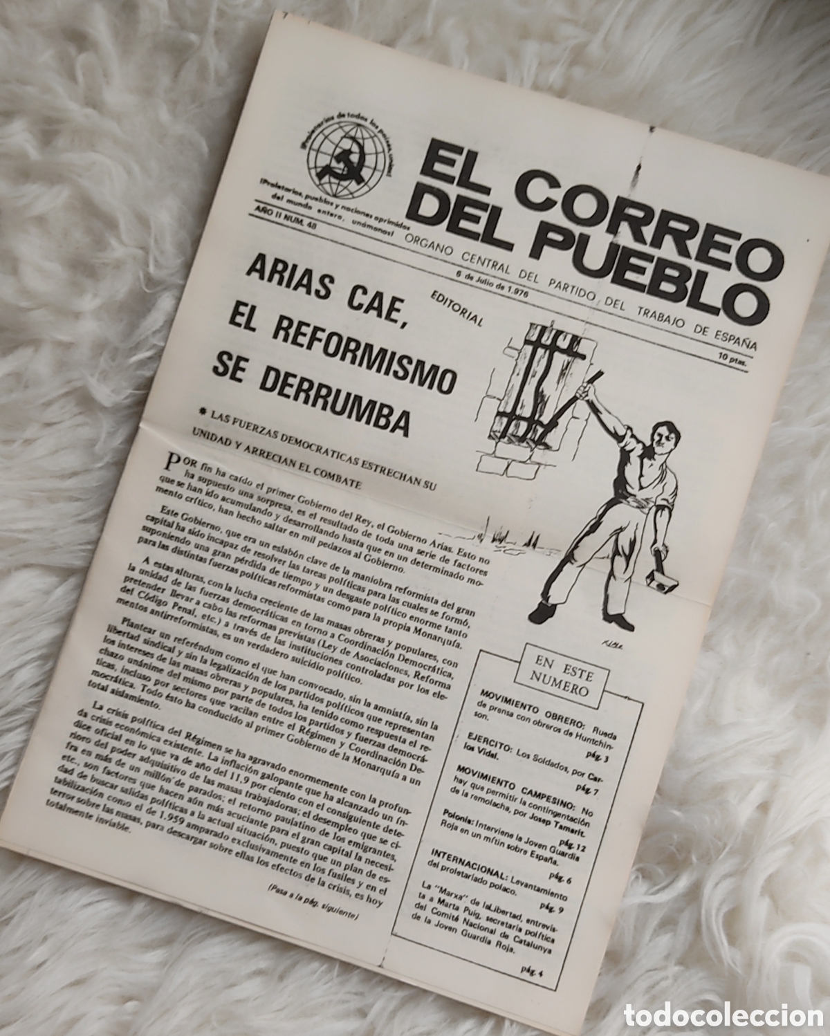 Otros Art&iacute;culos de Coleccionismo en Papel: Periodico EL CORREO DEL PUEBLO 1976