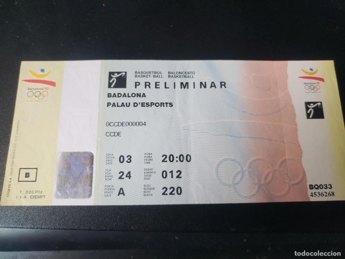 Otros art&iacute;culos de coleccionismo en papel: ENTRADA DE BALONCESTO - Foto 1