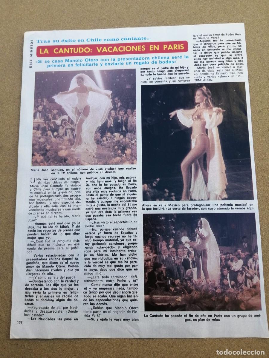Otros Art&iacute;culos de Coleccionismo en Papel: REPORTAJE. MARIA JOSE CANTUDO , VACACIONES EN PARIS