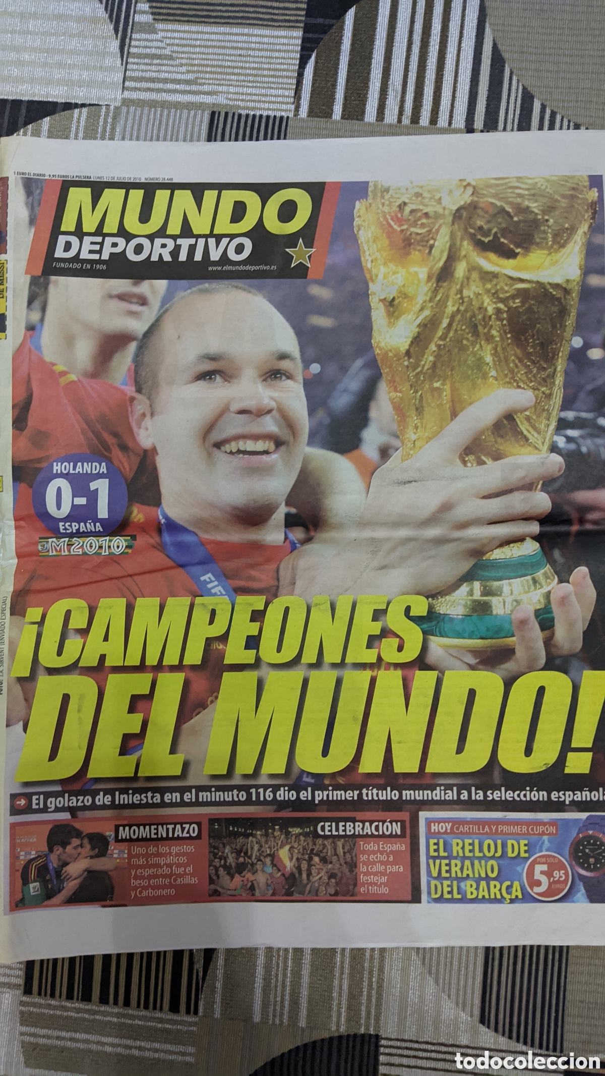 Otros Art&iacute;culos de Coleccionismo en Papel: Mundodeportivo 12 de julio de 2010. Campeones del Mundo