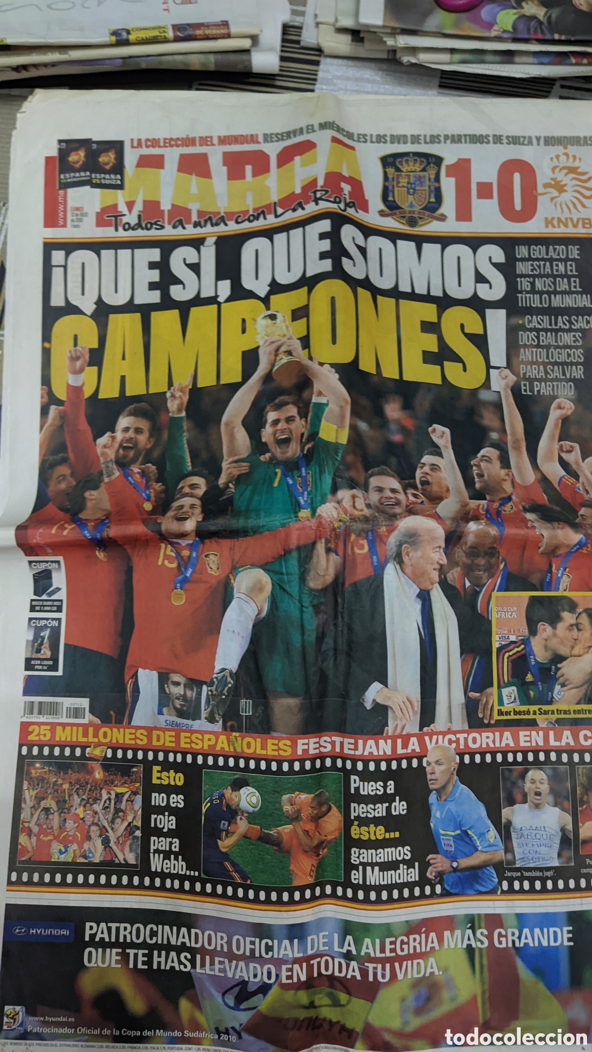 Otros Art&iacute;culos de Coleccionismo en Papel: Peri&oacute;dicos Espa&ntilde;a campeona del mundo