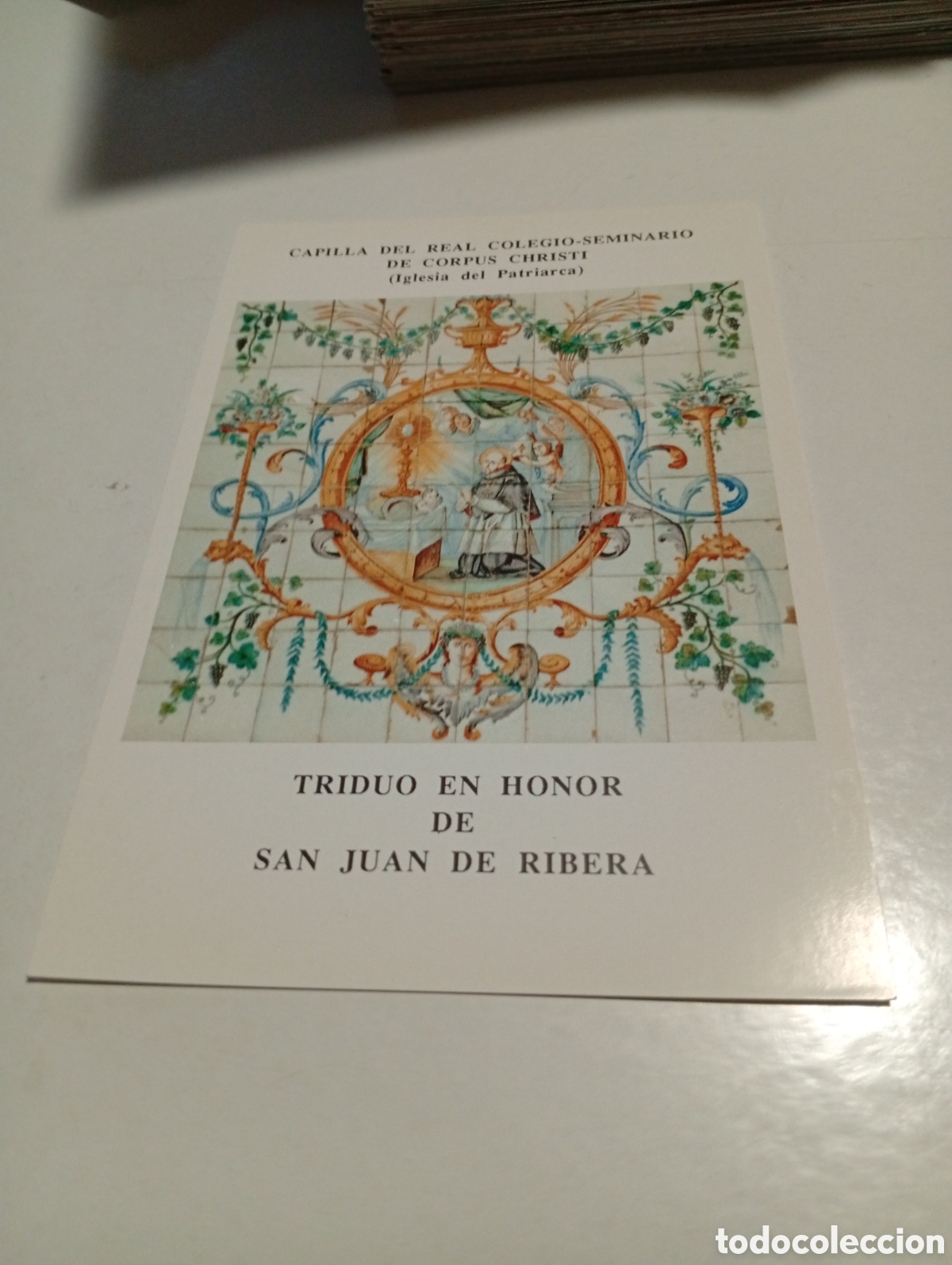 Otros Art&iacute;culos de Coleccionismo en Papel: Estampa religiosa triduo en honor de San Juan de Ribera