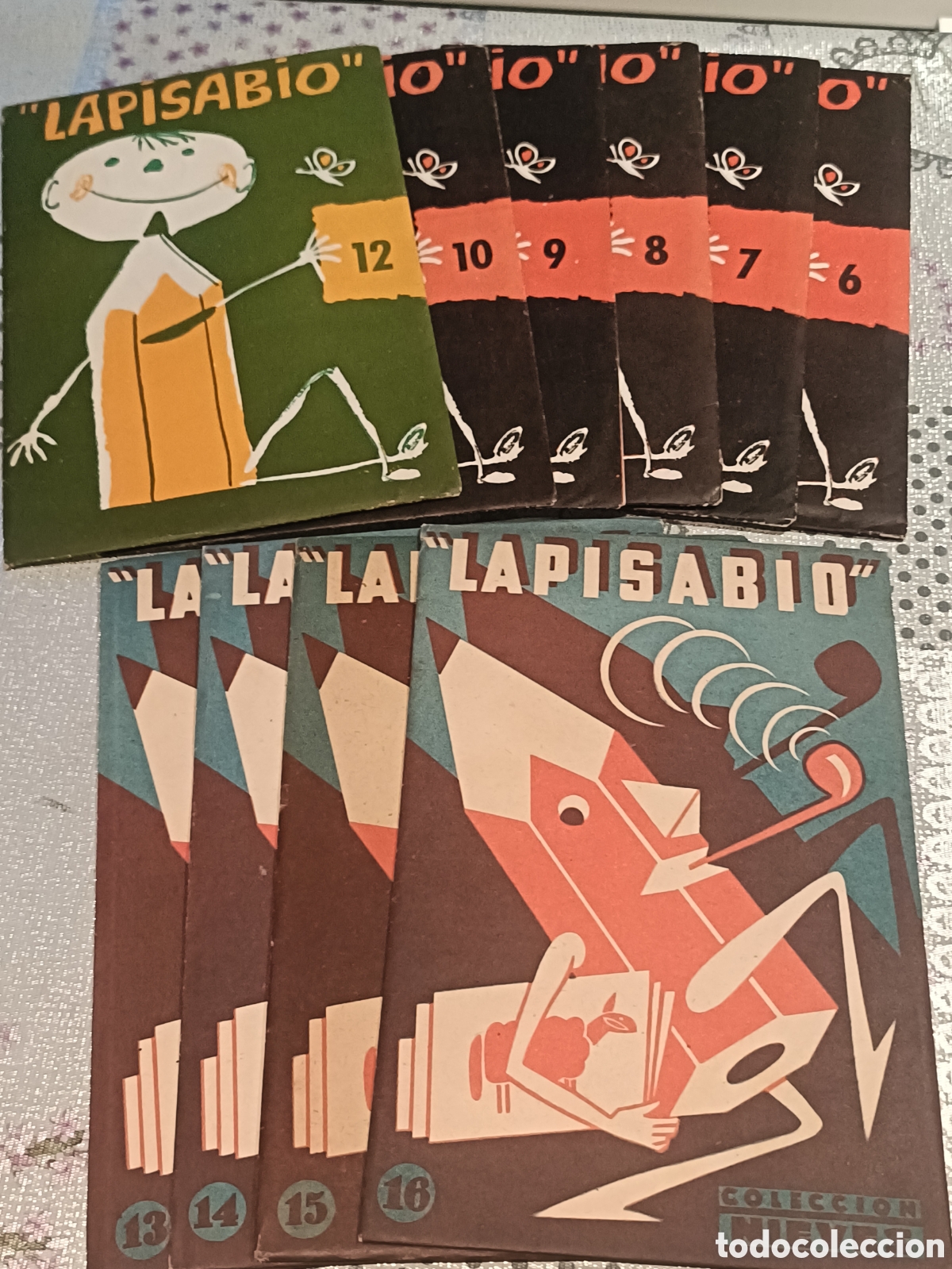 Otros Art&iacute;culos de Coleccionismo en Papel: Lote de Diez Sobres LAPISABIO con plantillas para dibujar. Seix y Barral