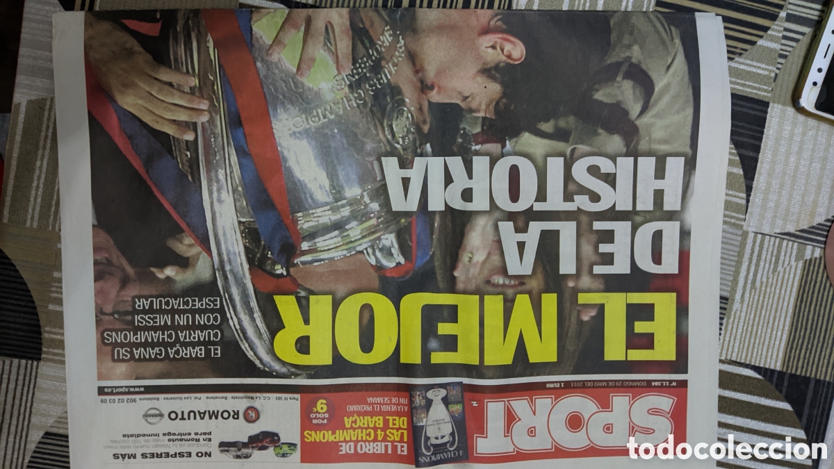 Otros Art&iacute;culos de Coleccionismo en Papel: Diario SPORT 29 de mayo 2011. Champions del Bar&ccedil;a