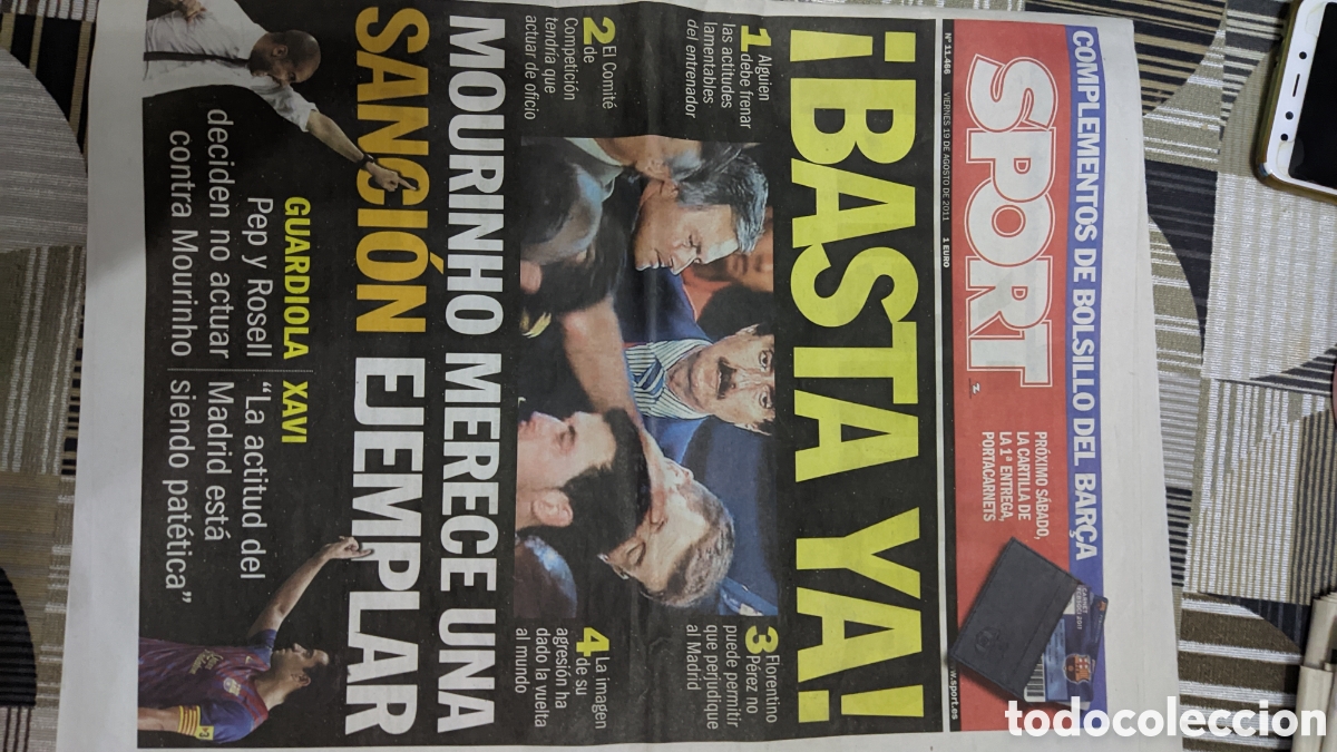 Otros Art&iacute;culos de Coleccionismo en Papel: Diario SPORT 19 de agosto de 2011