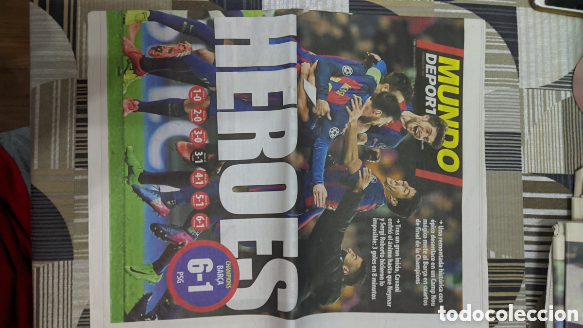 Otros Art&iacute;culos de Coleccionismo en Papel: Mundodeportivo 9 de marzo de 2017