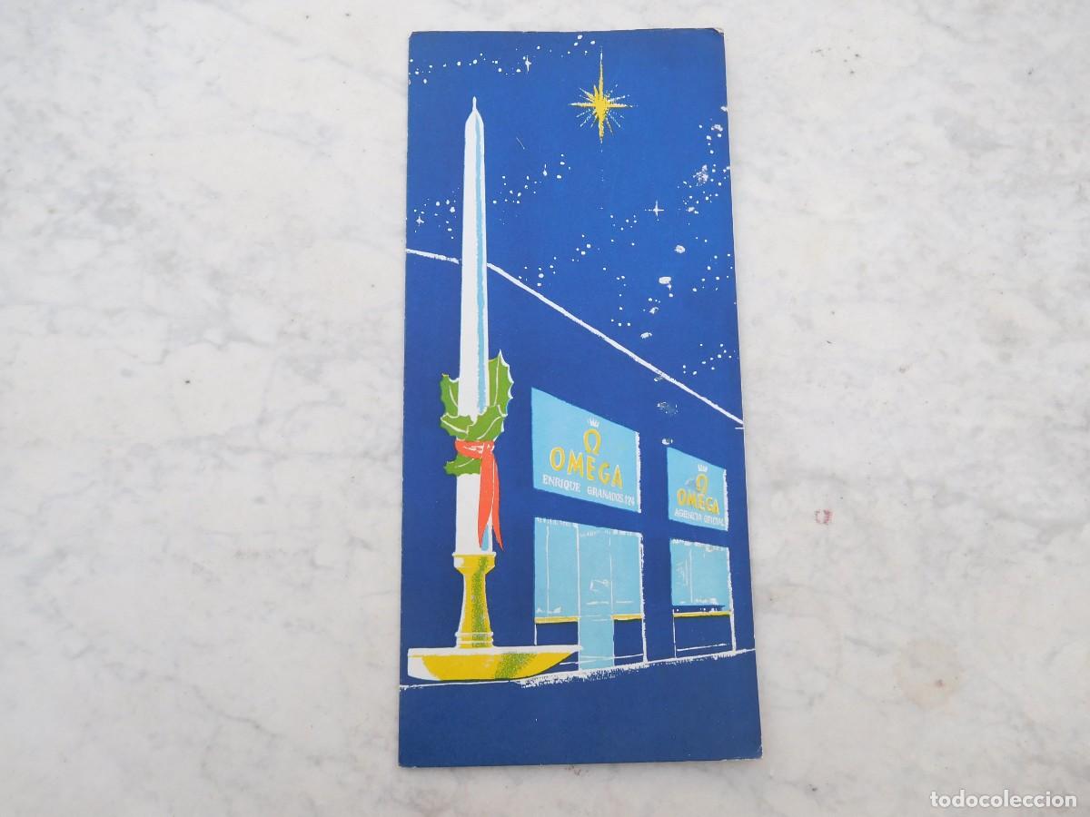 Otros Art&iacute;culos de Coleccionismo en Papel: Felicitaci&oacute;n navide&ntilde;a agencia oficial relojes Omega 1959