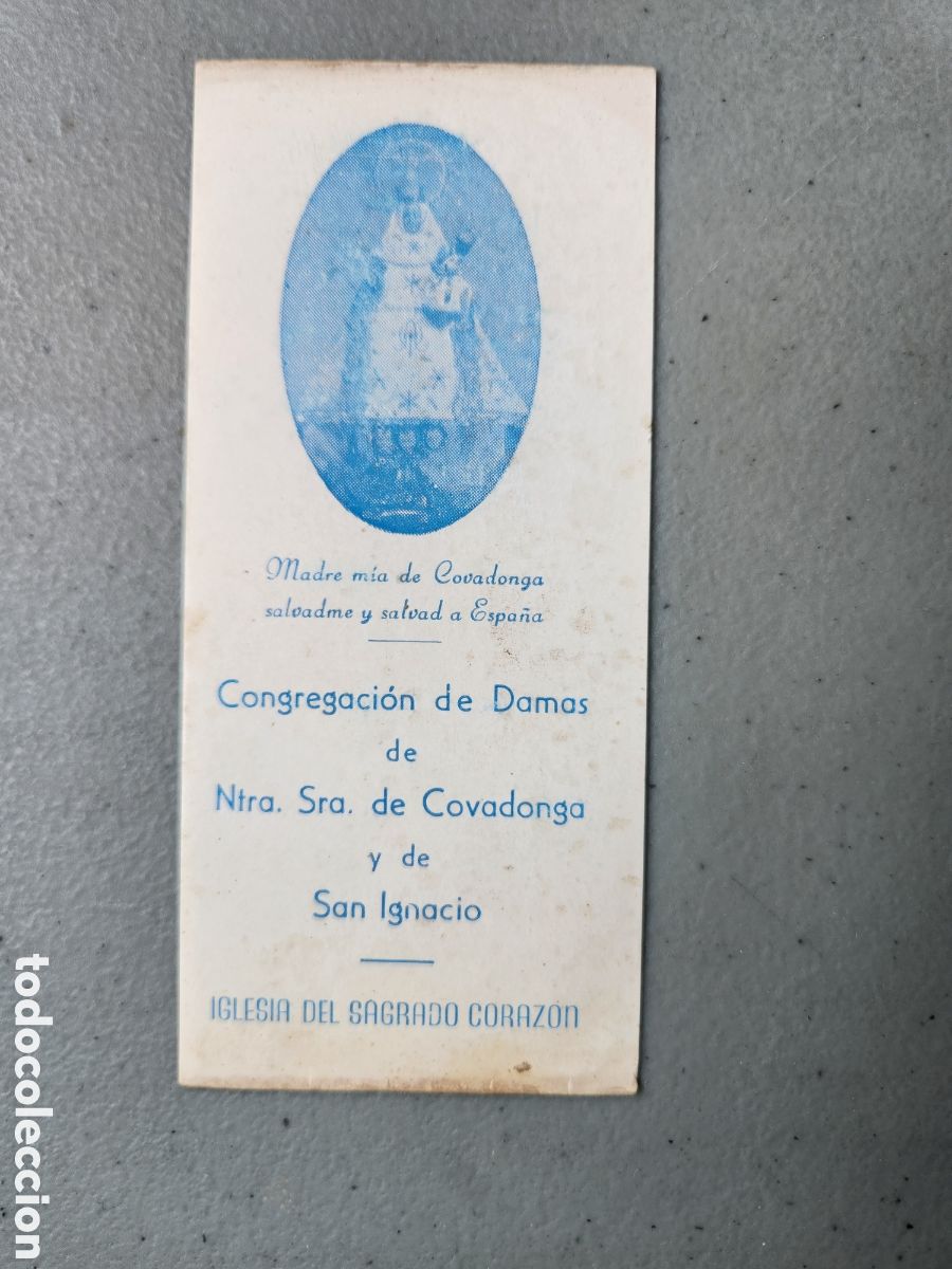 Otros Art&iacute;culos de Coleccionismo en Papel: Estampa Virgen de Covadonga, iglesia del Sagrado Coraz&oacute;n de Gij&oacute;n