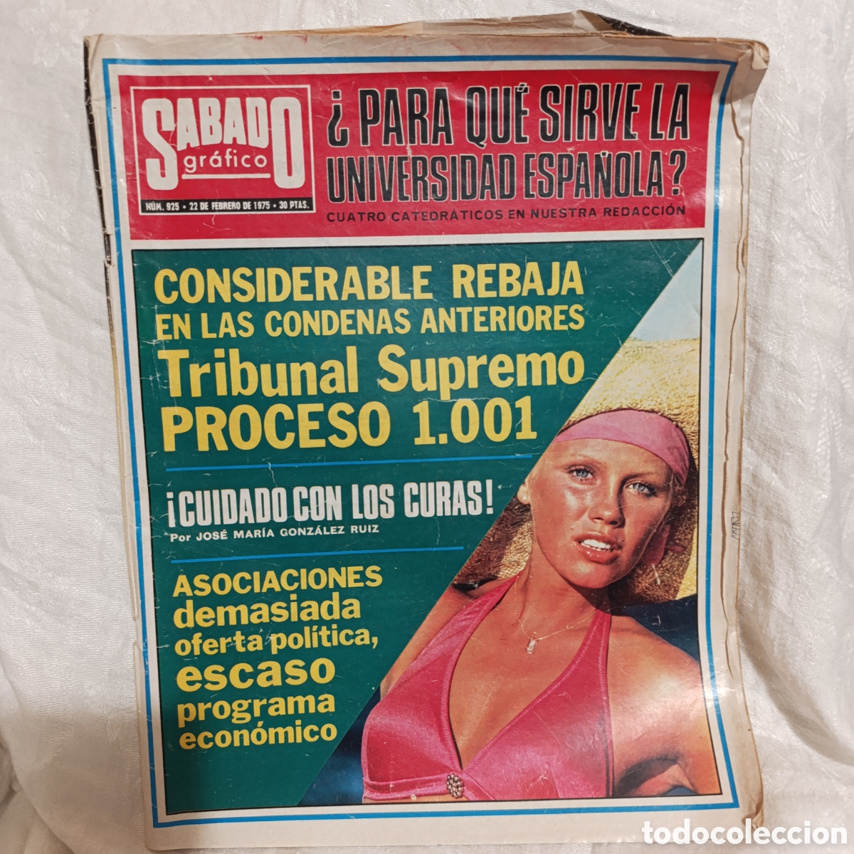 Otros Art&iacute;culos de Coleccionismo en Papel: Revista S&aacute;bado Gr&aacute;fico&nbsp;del 22 de febrero de 1975,