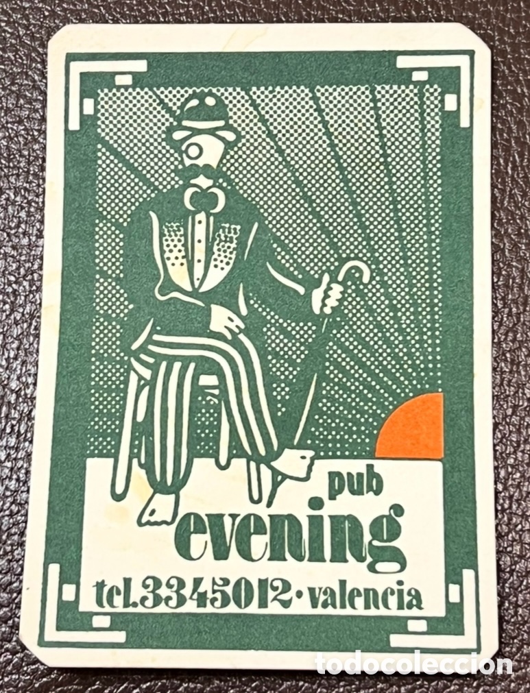 Otros Art&iacute;culos de Coleccionismo en Papel: Posavasos. Pub EVENING. Valencia. A&ntilde;os 70.