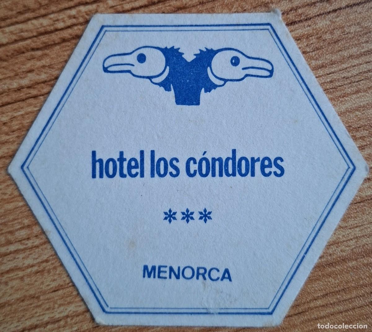 Otros Art&iacute;culos de Coleccionismo en Papel: Posavasos Hotel Los Condores - Ciutadella - Menorca (Islas Baleares)