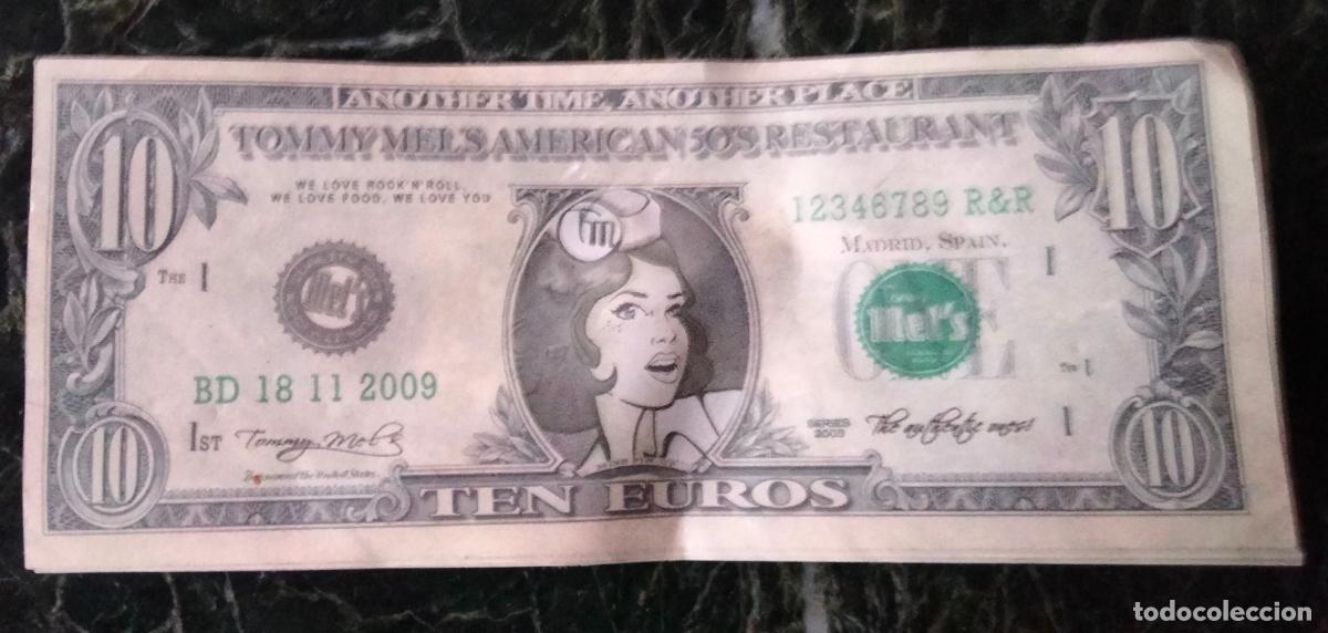 Otros Art&iacute;culos de Coleccionismo en Papel: Billete falso vale diez euros Tommy Mel's