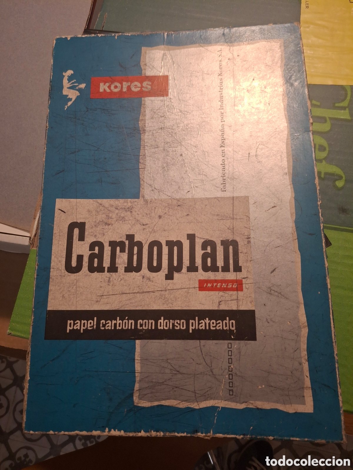 Otros Art&iacute;culos de Coleccionismo en Papel: Papel carbon Carpoplan Kores