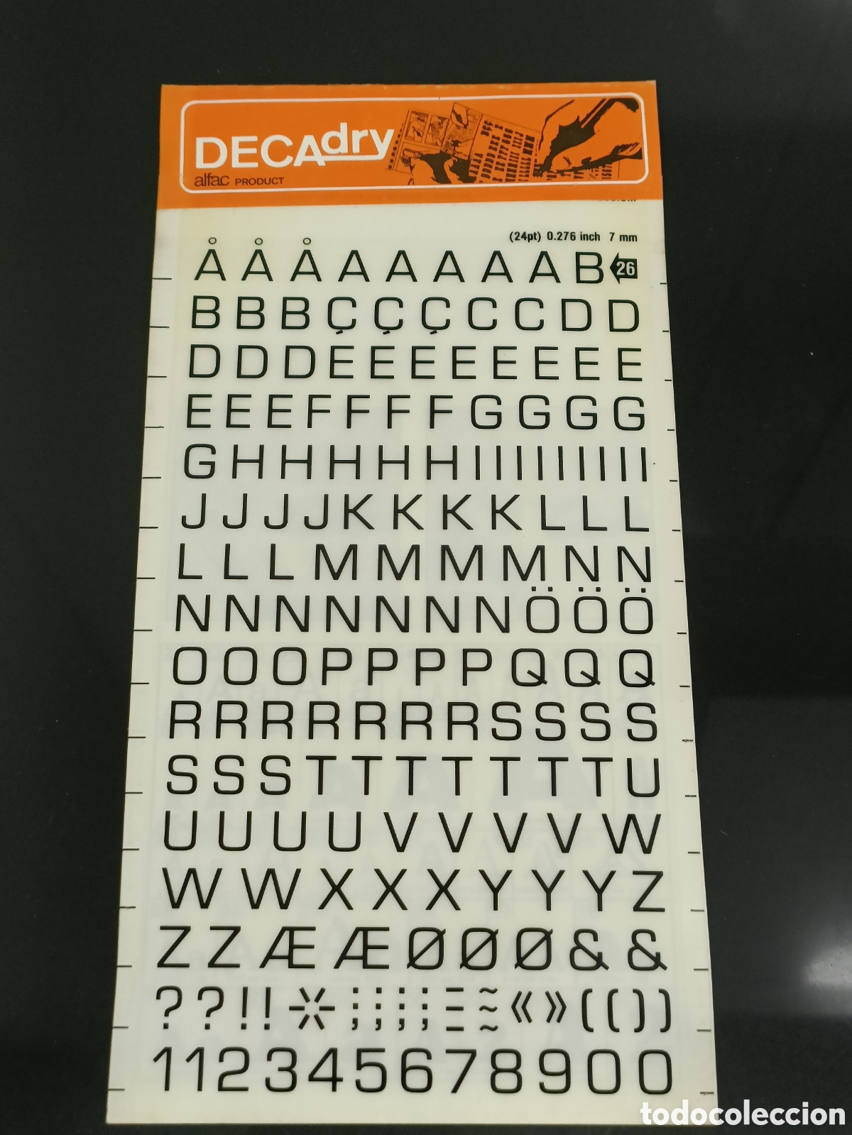 Otros Art&iacute;culos de Coleccionismo en Papel: Vintage letras Decadry Transfers n&uacute;mero 26 / 24pt 7mm