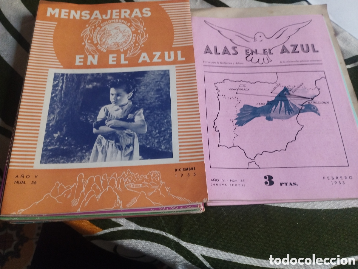 Otros Art&iacute;culos de Coleccionismo en Papel: Lote de 24 revistas mensajeras en el azul colombofilia a&ntilde;os 50