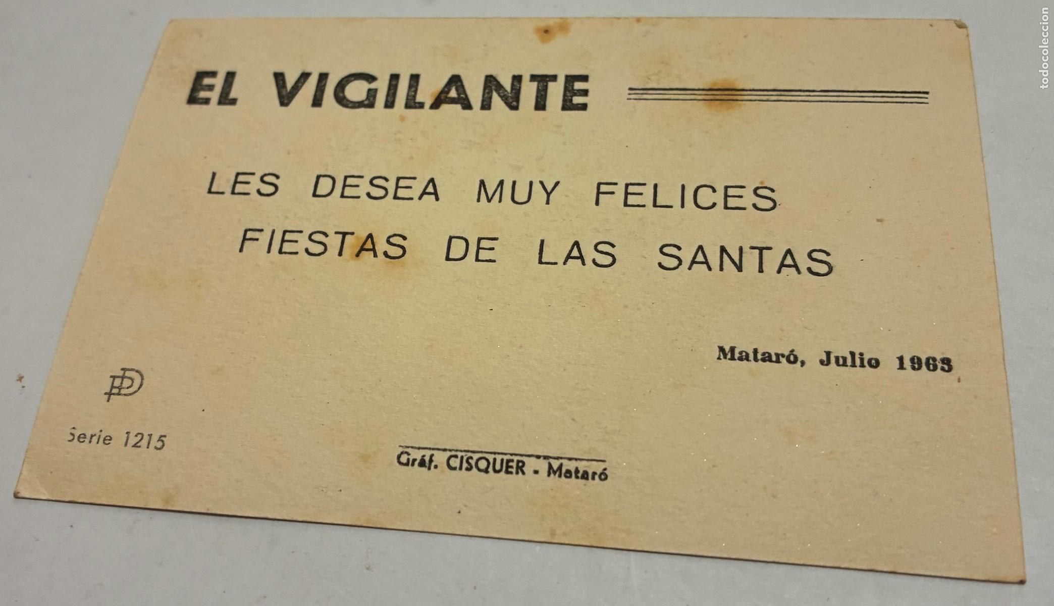 Otros Art&iacute;culos de Coleccionismo en Papel: EL VIGILANTE 1963, FIESTAS DE LAS SANTAS, Mataro, 1963