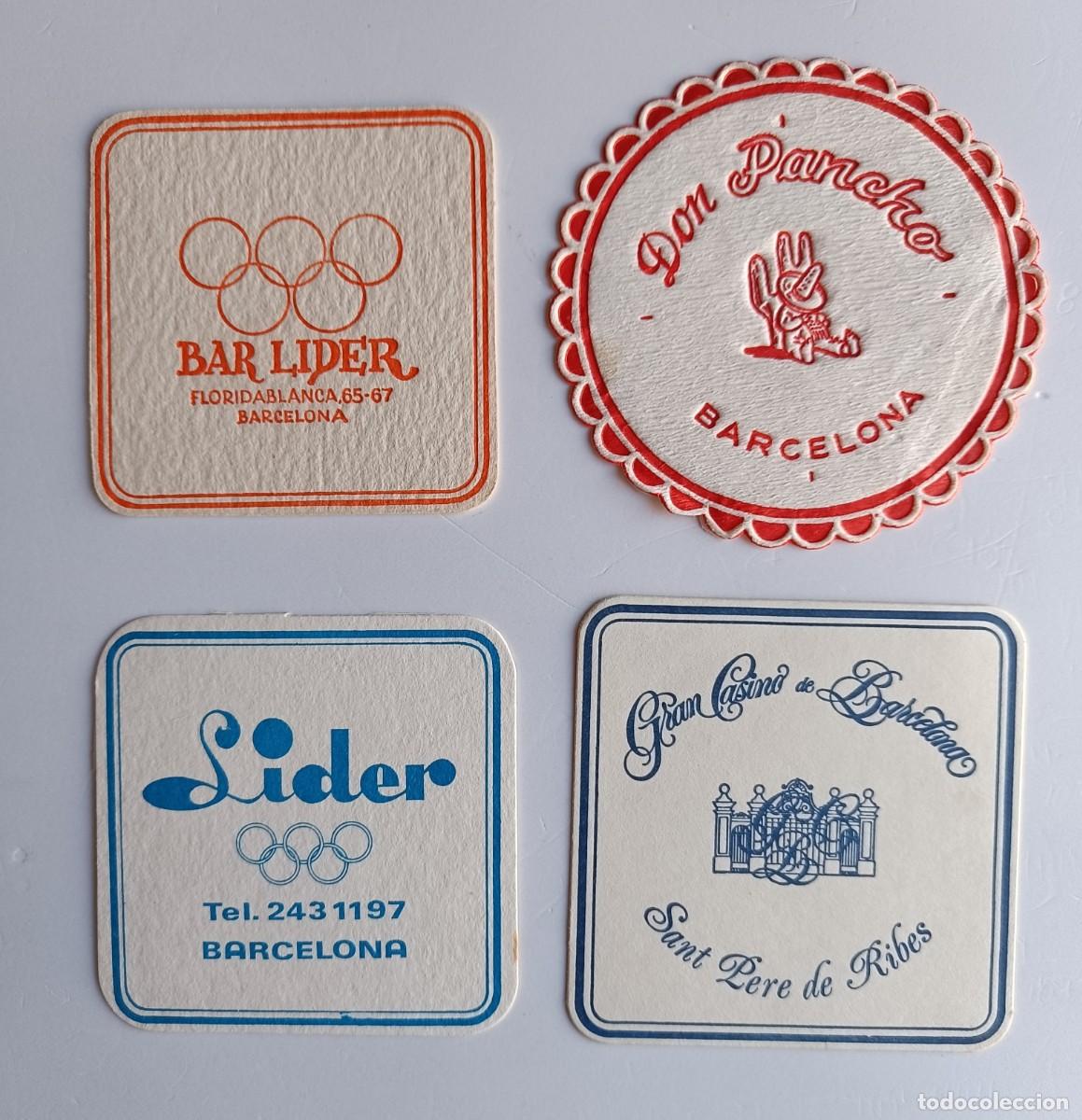 Sammelleidenschaft Andere Papierartikel: 4 POSAVASOS DE EMPRESAS DE LA CIUDAD DE BARCELONA.