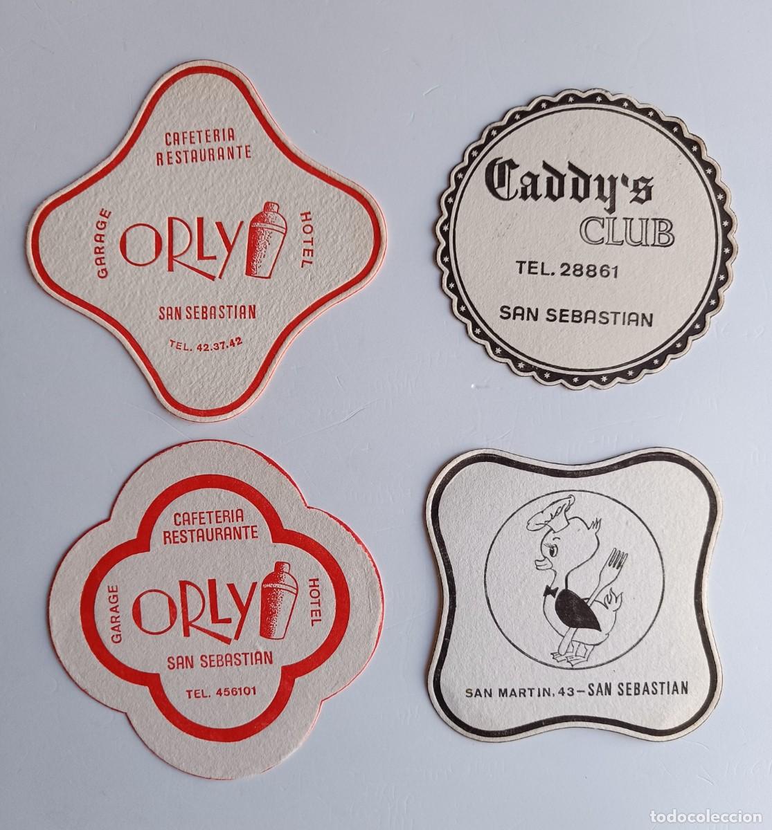 Sammelleidenschaft Andere Papierartikel: 4 POSAVASOS DE EMPRESAS DE LA CIUDAD DE SAN SEBASTIAN