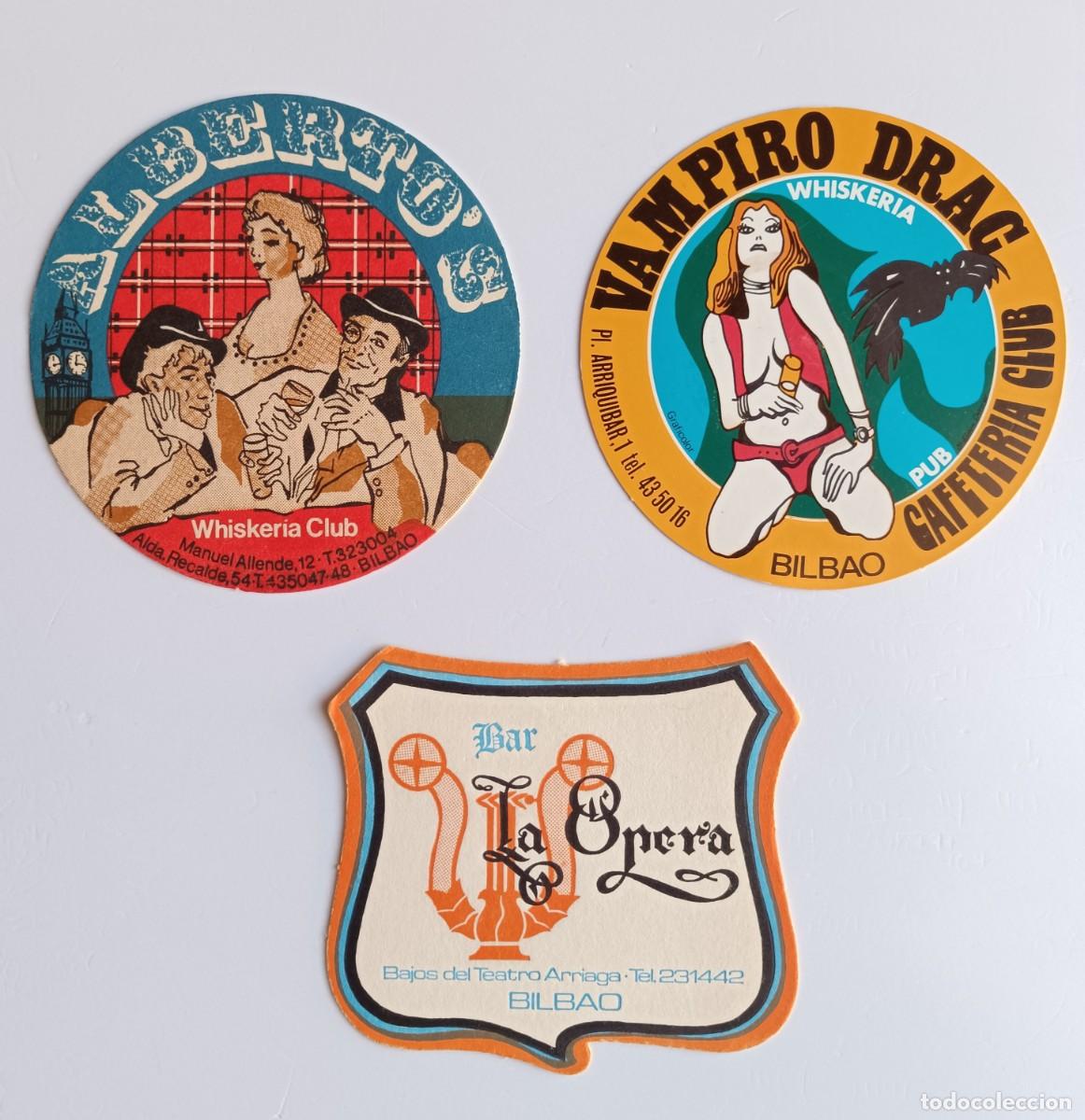 Sammelleidenschaft Andere Papierartikel: 3 POSAVASOS DE EMPRESAS DE LA CIUDAD DE BILBAO