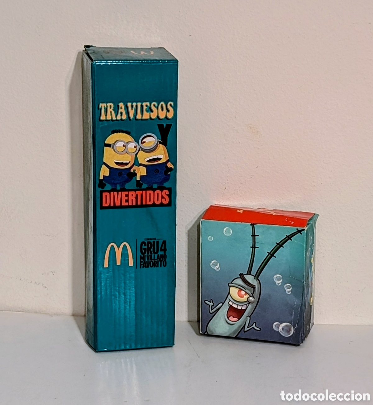 Otros Art&iacute;culos de Coleccionismo en Papel: Cajas envoltorios vac&iacute;os Mc DONALD'S. Minions Gru Mi Villano Favorito. Bob Esponja