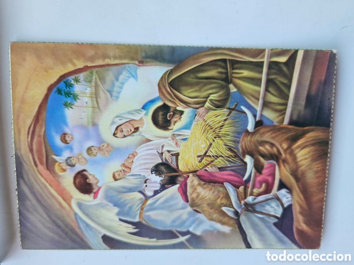 Otros Art&iacute;culos de Coleccionismo en Papel: Tarjeta felicitaci&oacute;n Postal del Mercado de Bellcaire, les desea Feliz Navidad Garcia Mateu