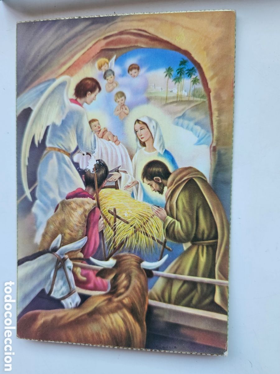 Otros Art&iacute;culos de Coleccionismo en Papel: Tarjeta felicitaci&oacute;n Postal del Mercado de Bellcaire, les desea Feliz Navidad Garcia Mateu