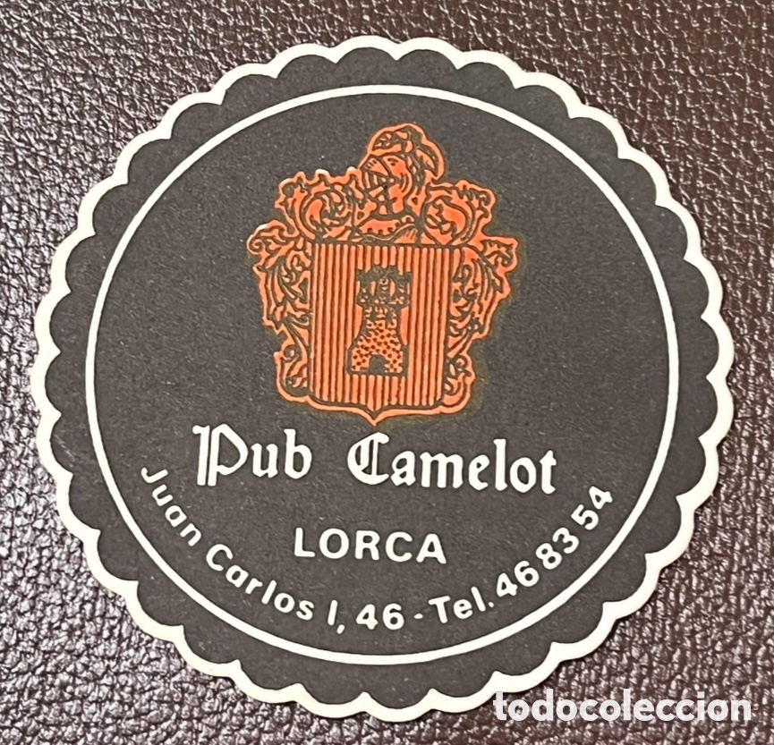 Otros Art&iacute;culos de Coleccionismo en Papel: Posavasos. Pub CAMELOT. Lorca. Murcia. A&ntilde;os 70.