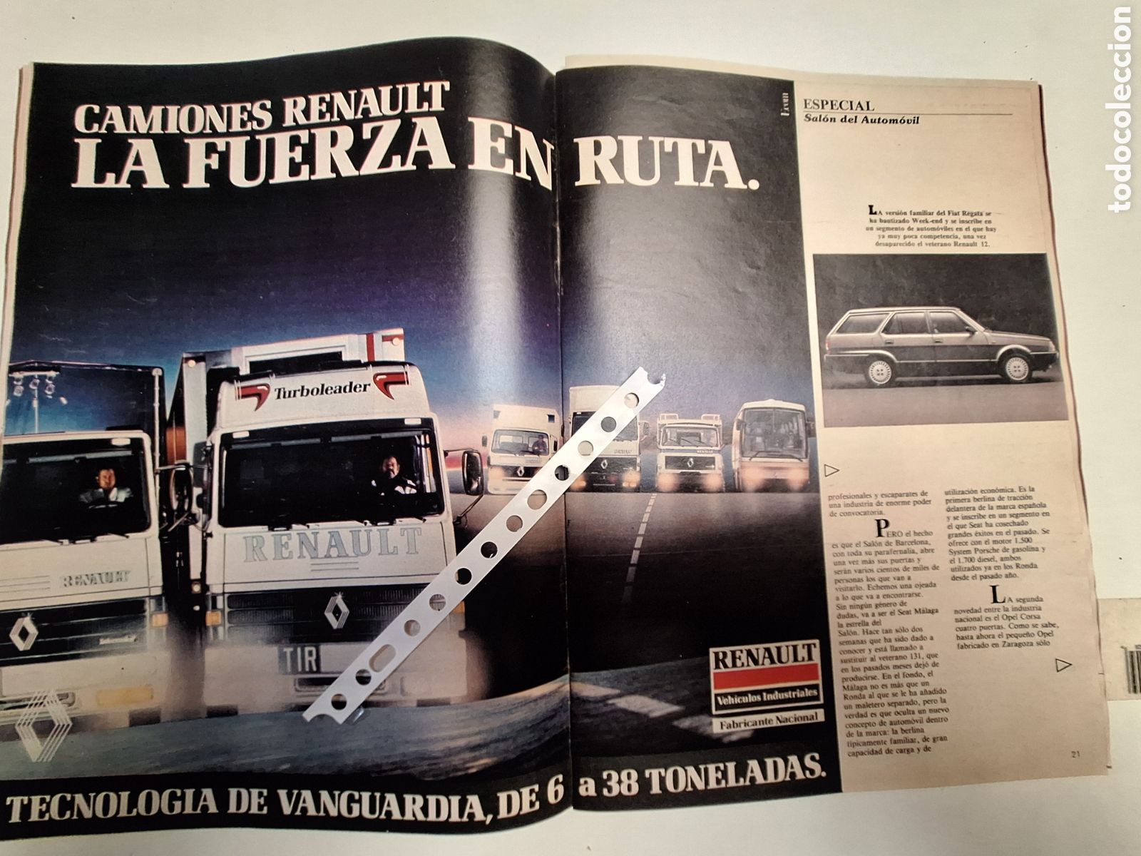 Otros Art&iacute;culos de Coleccionismo en Papel: Publicidad camion Renault de 1985