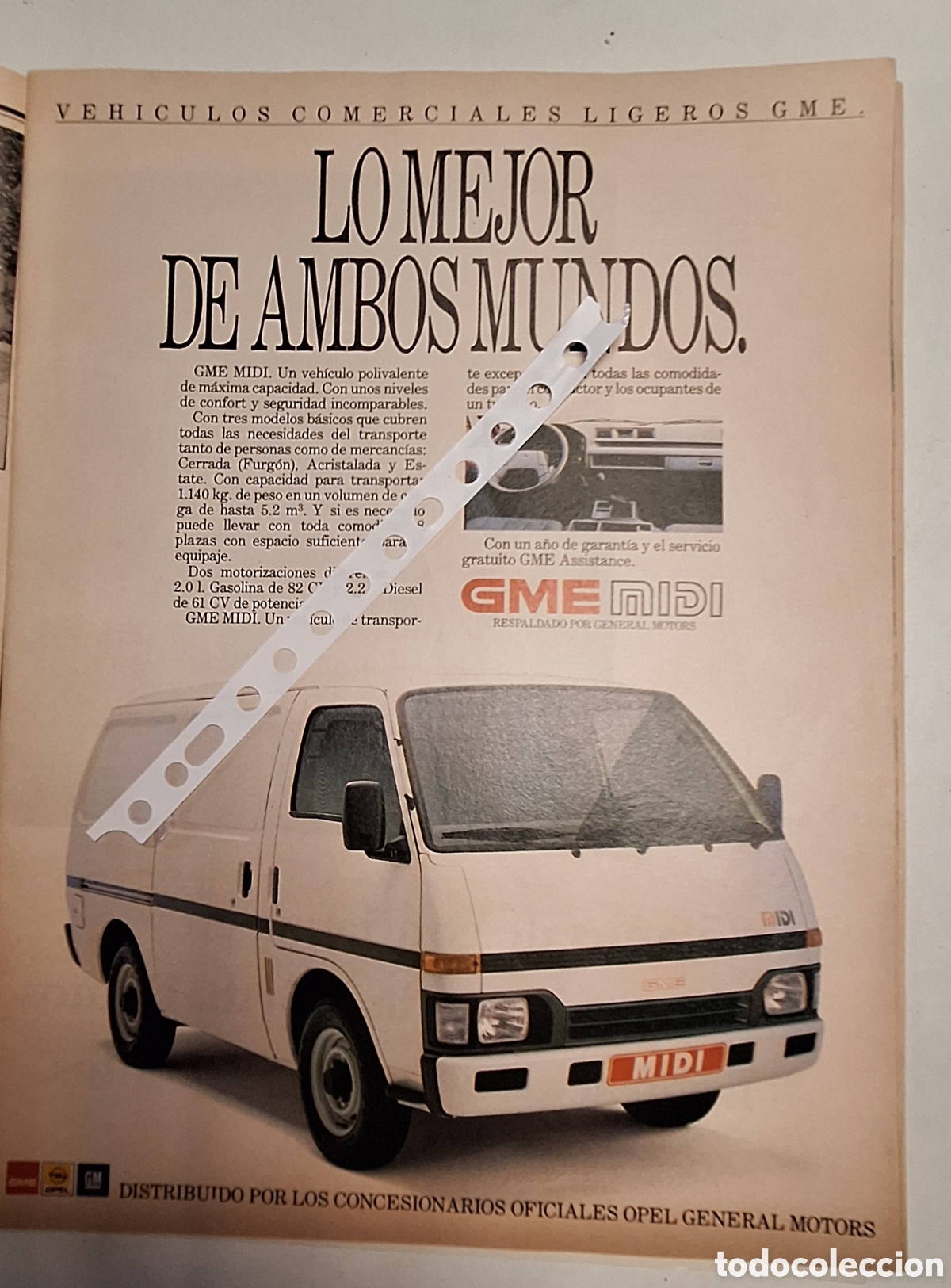 Otros Art&iacute;culos de Coleccionismo en Papel: Publicidad furgoneta GME midi de 1988
