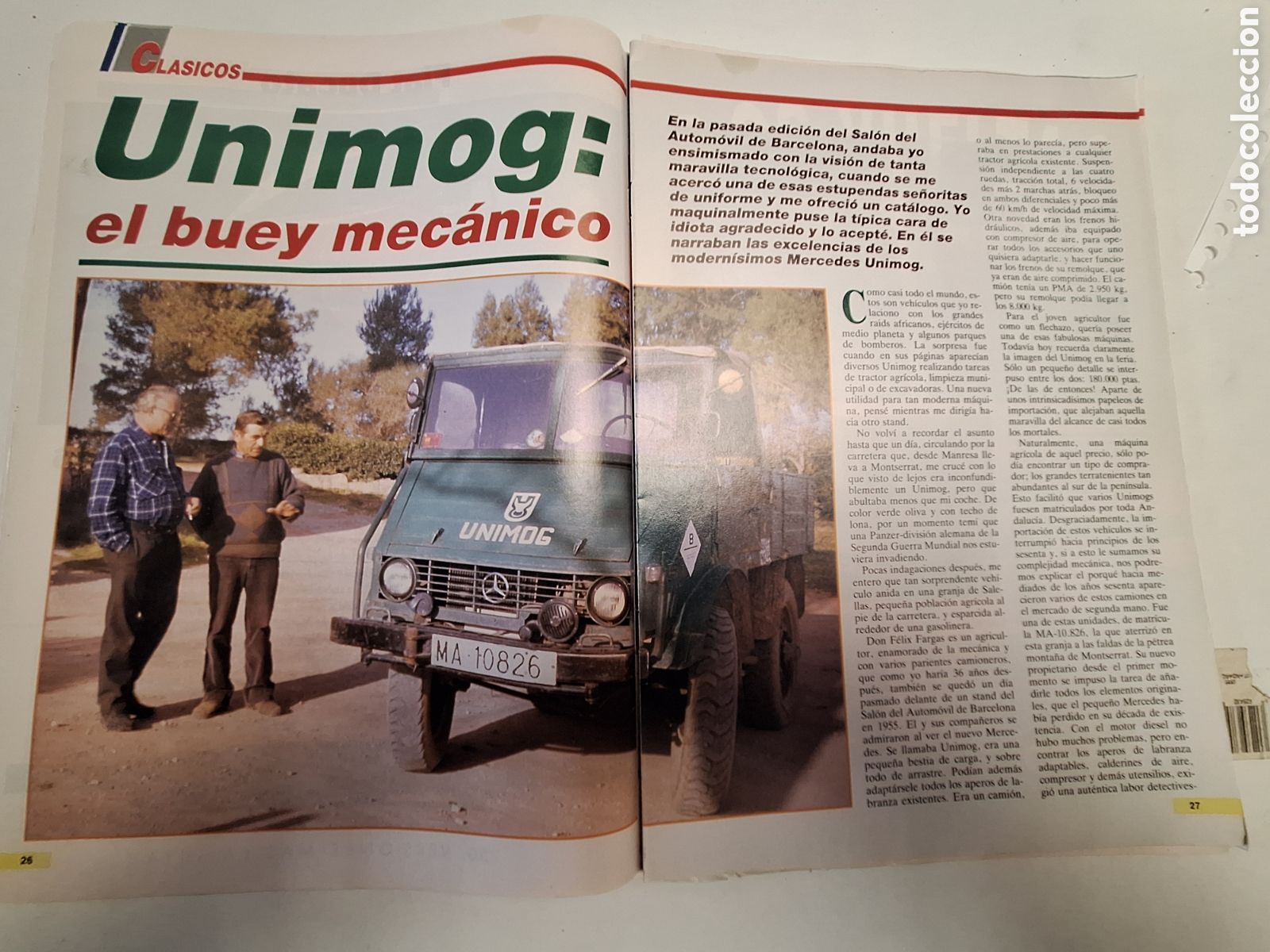 Otros Art&iacute;culos de Coleccionismo en Papel: Reportaje camion Mercedes benz unimog