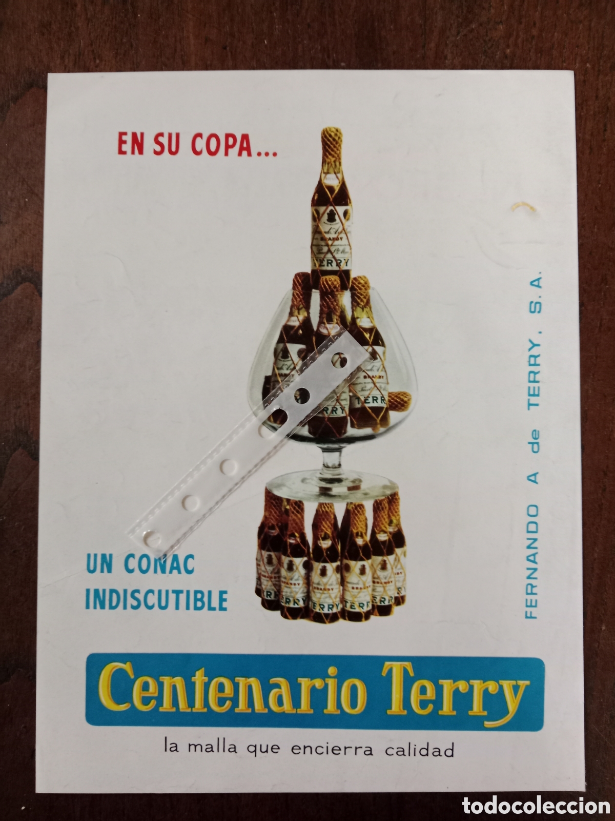 Otros Art&iacute;culos de Coleccionismo en Papel: Publicidad brandy co&ntilde;ac centenario Terry de 1962