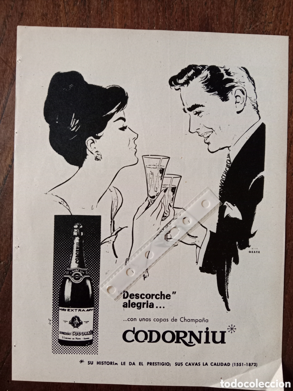 Otros Art&iacute;culos de Coleccionismo en Papel: Publicidad cava codorniu de 1962