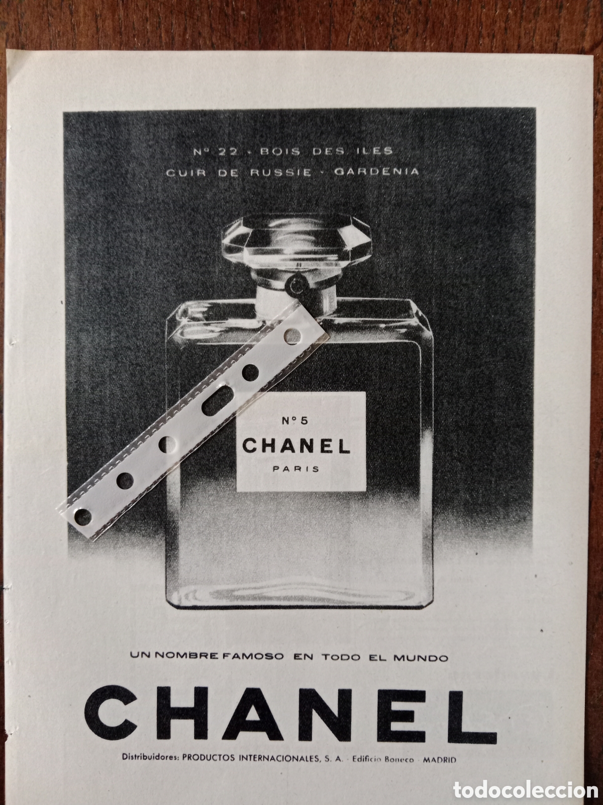 Otros Art&iacute;culos de Coleccionismo en Papel: Publicidad colonia Chanel de 1962