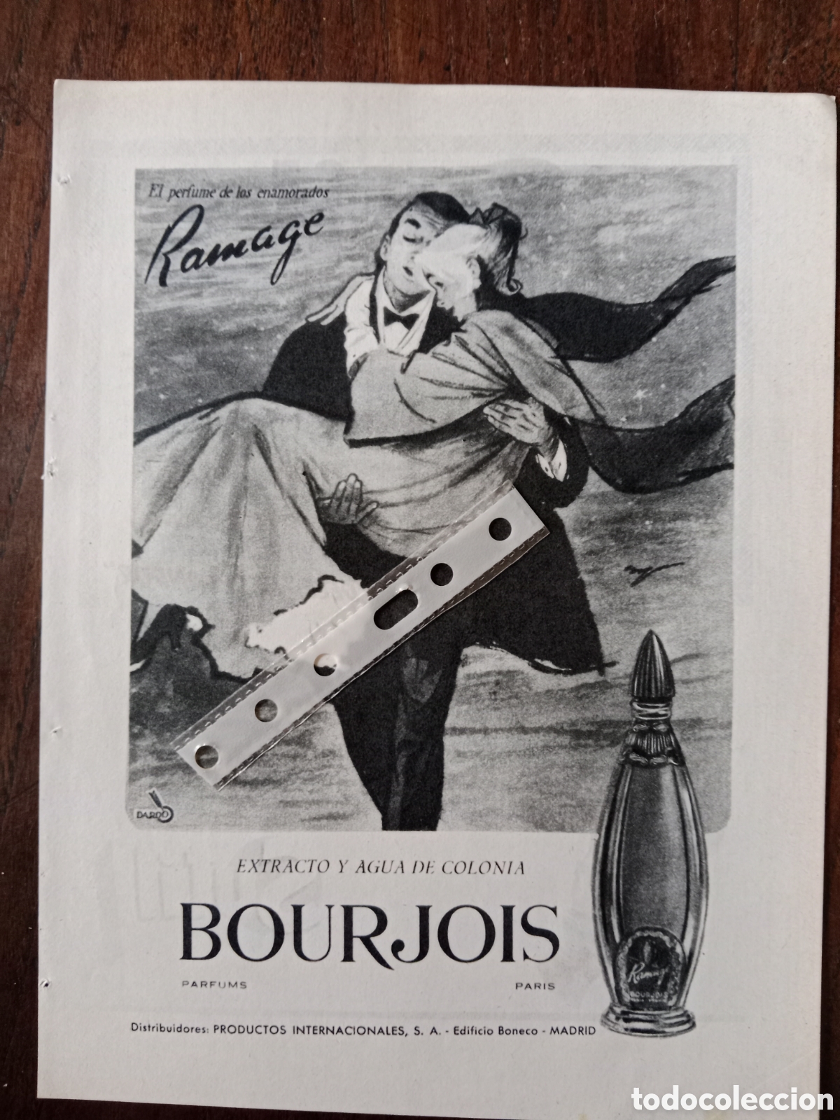 Otros Art&iacute;culos de Coleccionismo en Papel: Publicidad perfume colonia Bourjois de 1962