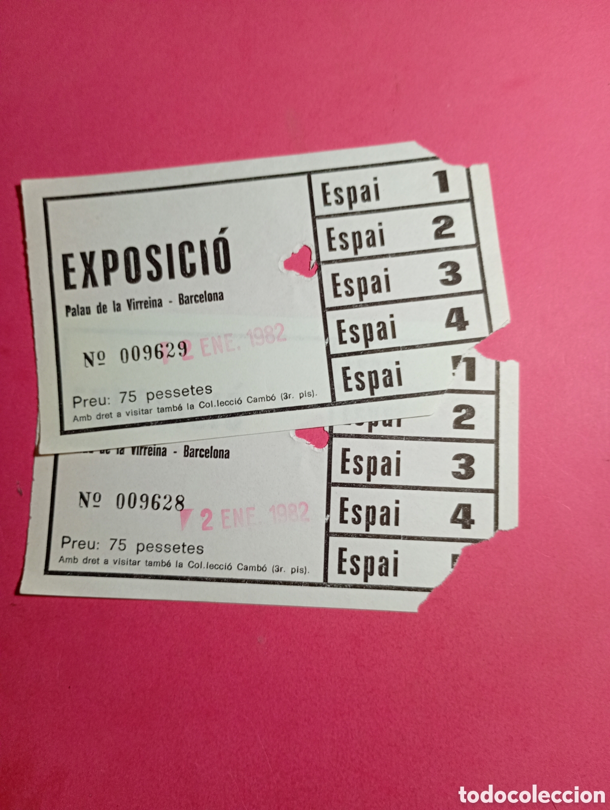 Paper Collecting Others: entradas exposici&oacute; espai 1 a 3 30/8/1981 i espai 1 a 5 12/1/1982 palau de la virreina PICASSO LLOTJA