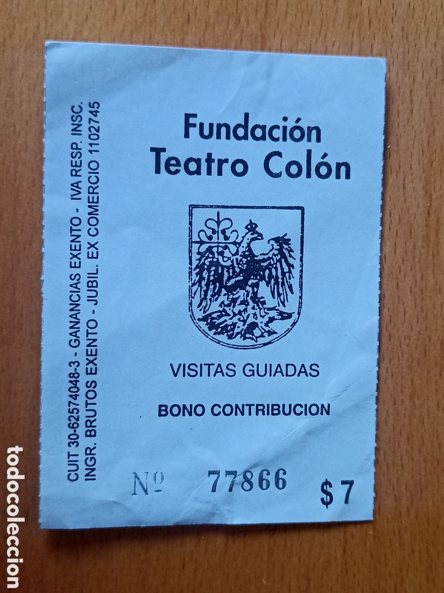 Otros Art&iacute;culos de Coleccionismo en Papel: Entrada Fundaci&oacute;n Teatro Col&oacute;n Buenos Aires Argentina 2004 - Pedido m&iacute;nimo 3&euro;