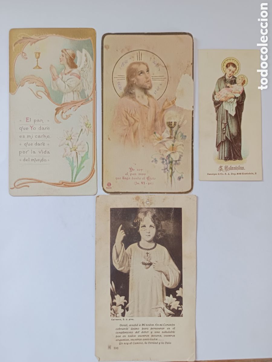 Otros Art&iacute;culos de Coleccionismo en Papel: Estampa y recordatorio comuni&oacute;n a&ntilde;os 20 Mazarr&oacute;n, Santa Eulalia Murcia