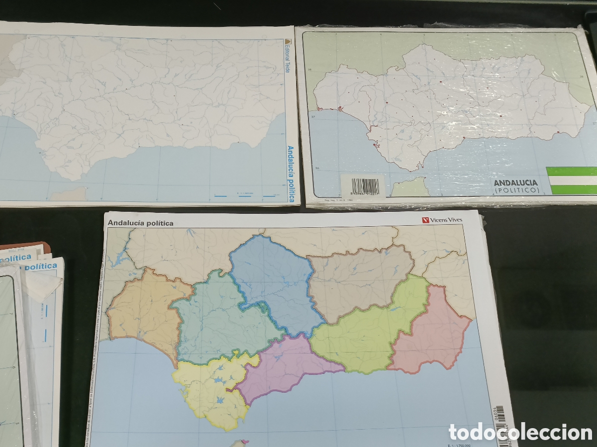 Otros Art&iacute;culos de Coleccionismo en Papel: Lote +180 mapas pol&iacute;ticos de Andaluc&iacute;a