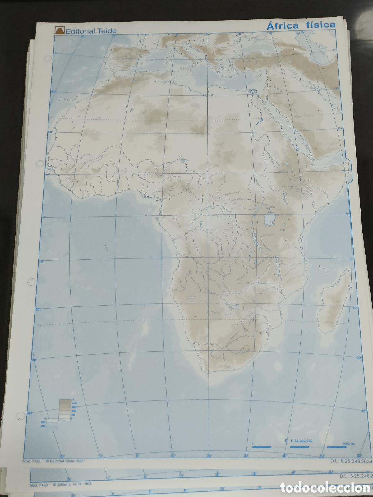 Otros Art&iacute;culos de Coleccionismo en Papel: Lote +60 mezcla mapas de &Aacute;frica pol&iacute;tico y f&iacute;sico