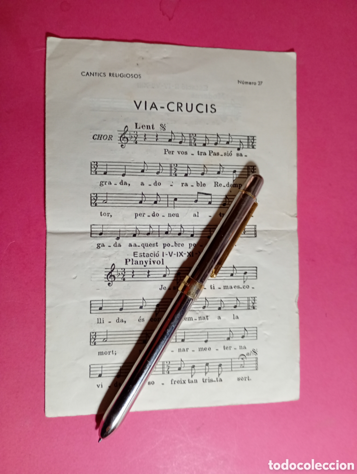 Otros Art&iacute;culos de Coleccionismo en Papel: VIA CRUCIS CANTICS RELIGIOSOS N&ordm; 27 PARTITURA I TEXTS EN CATAL&Agrave; ED. BALMES BARCELONA