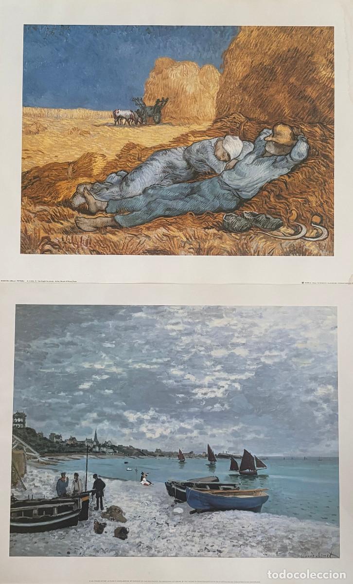 Otros Art&iacute;culos de Coleccionismo en Papel: Conjunto de 2 p&oacute;sters modernos de 1997 reproduciendo obras de Van Gogh y Monet
