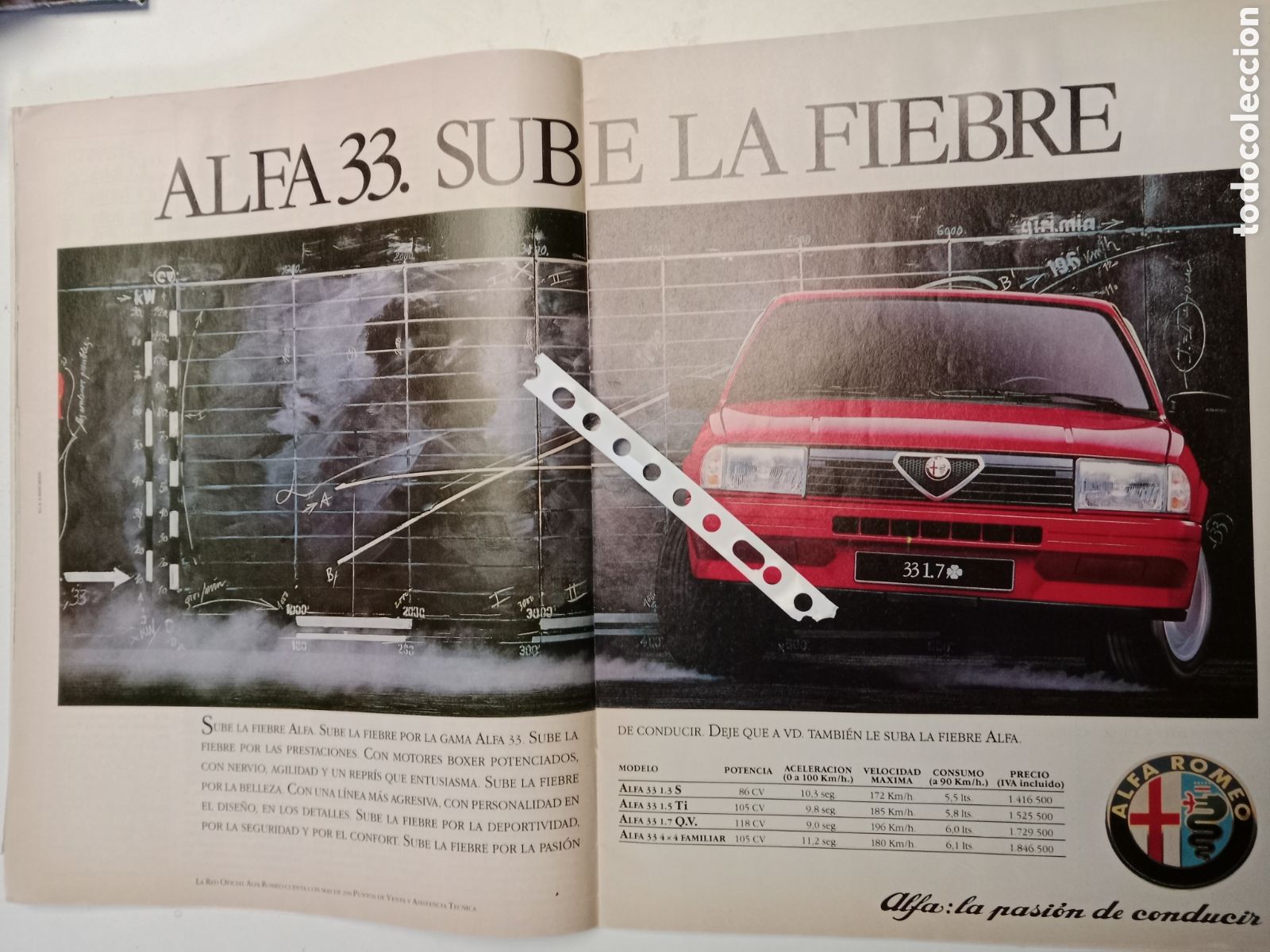 Otros Art&iacute;culos de Coleccionismo en Papel: Publicidad autom&oacute;vil alfa romeo de 1988