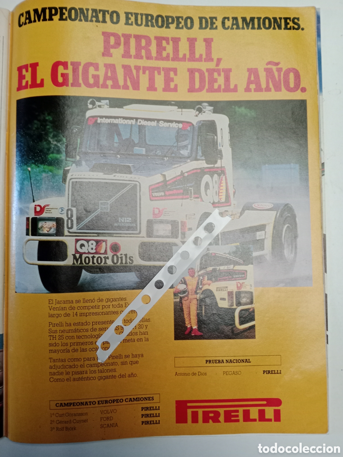 Otros Art&iacute;culos de Coleccionismo en Papel: Publicidad neum&aacute;ticos Pirelli cami&oacute;n de 1988