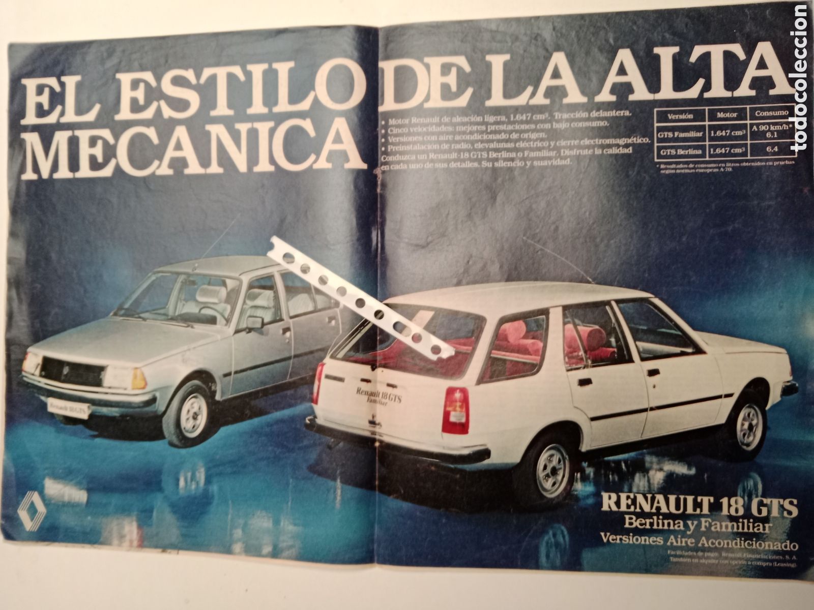 Otros Art&iacute;culos de Coleccionismo en Papel: Publicidad autom&oacute;vil Renault 18 de 1981
