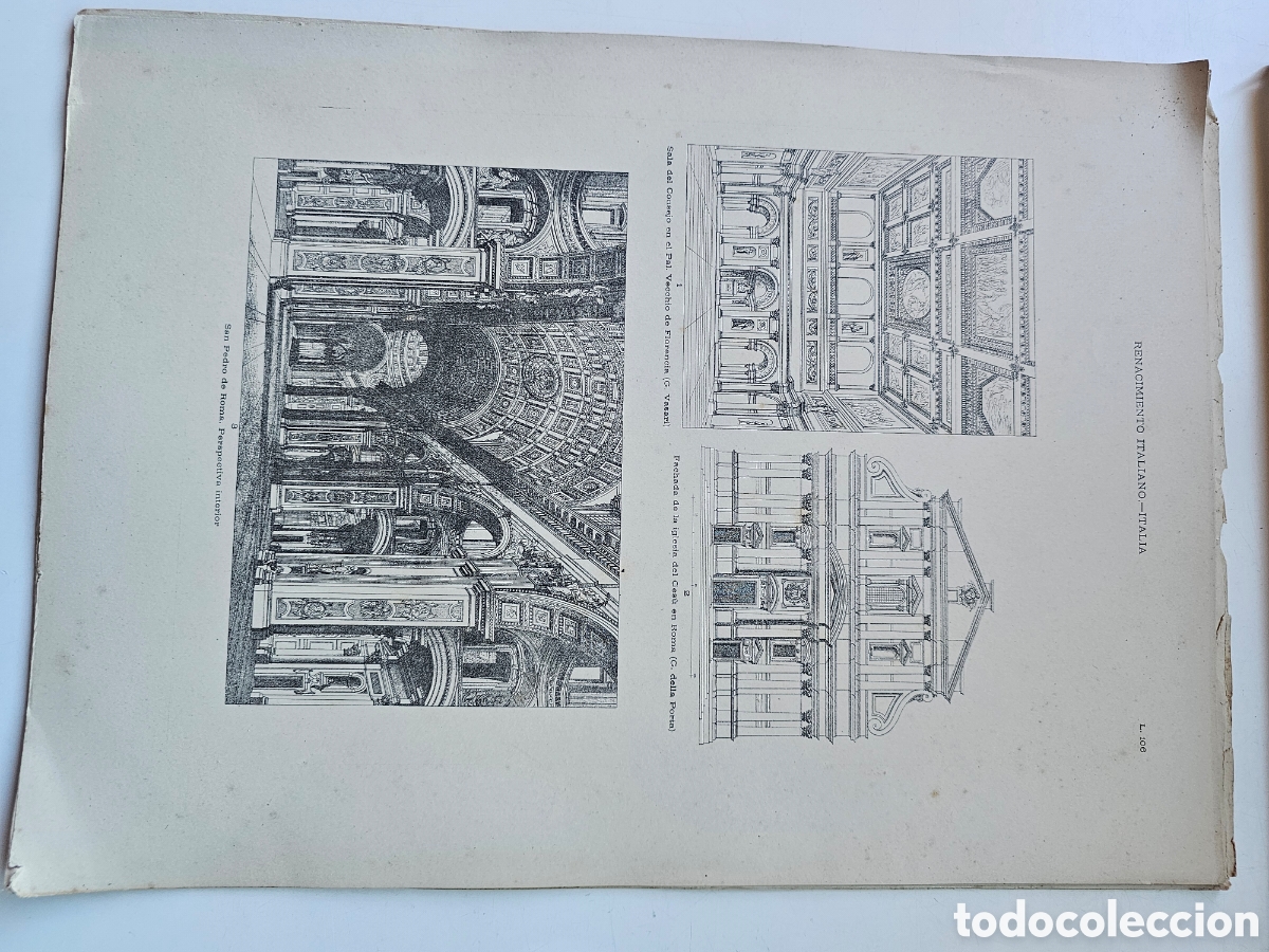 Otros Art&iacute;culos de Coleccionismo en Papel: 5 l&aacute;minas del S.XIX inicios del XX Renacimiento Italiano