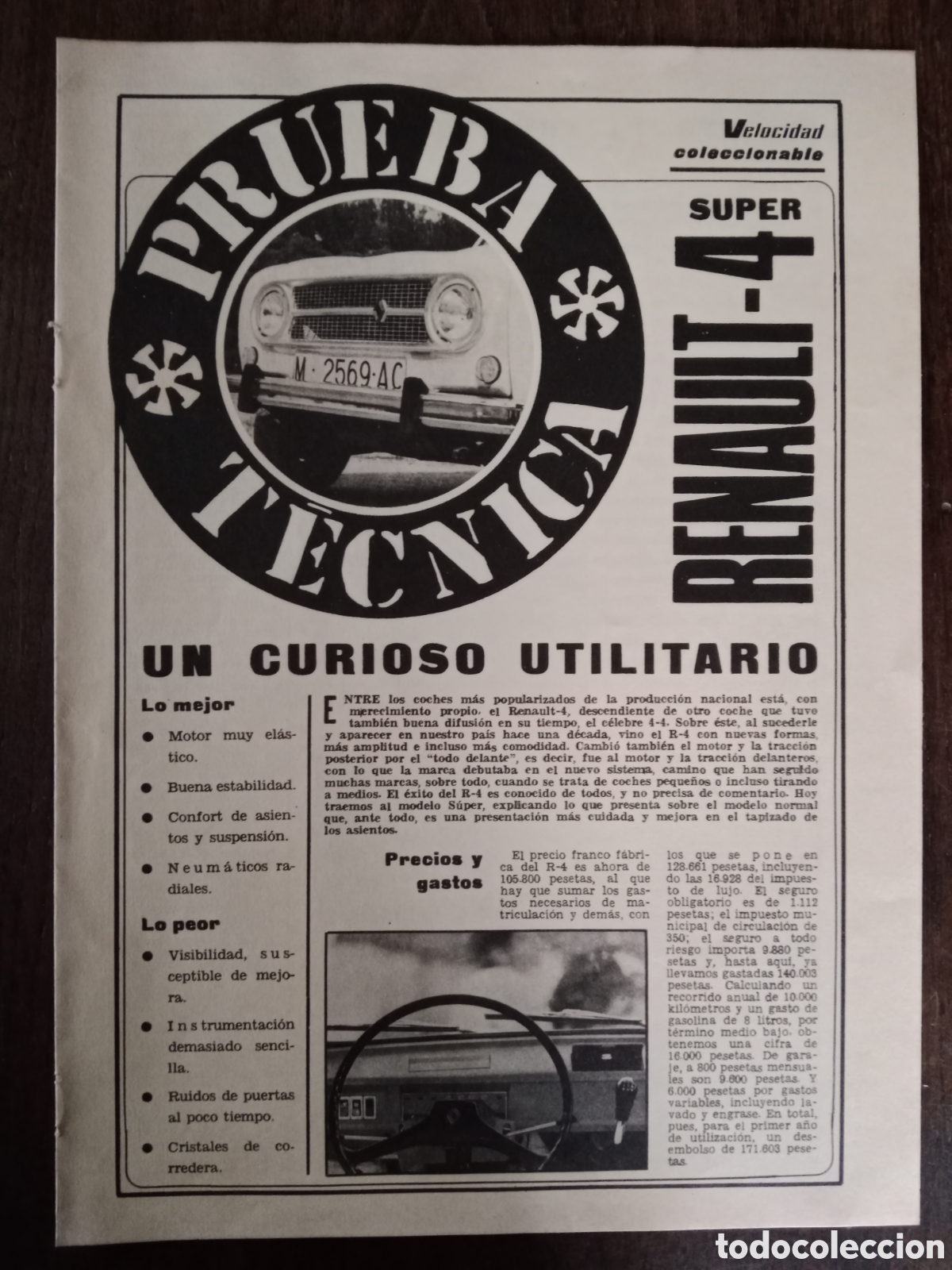 Otros Art&iacute;culos de Coleccionismo en Papel: Fasc&iacute;culo autom&oacute;vil Renault 4 super